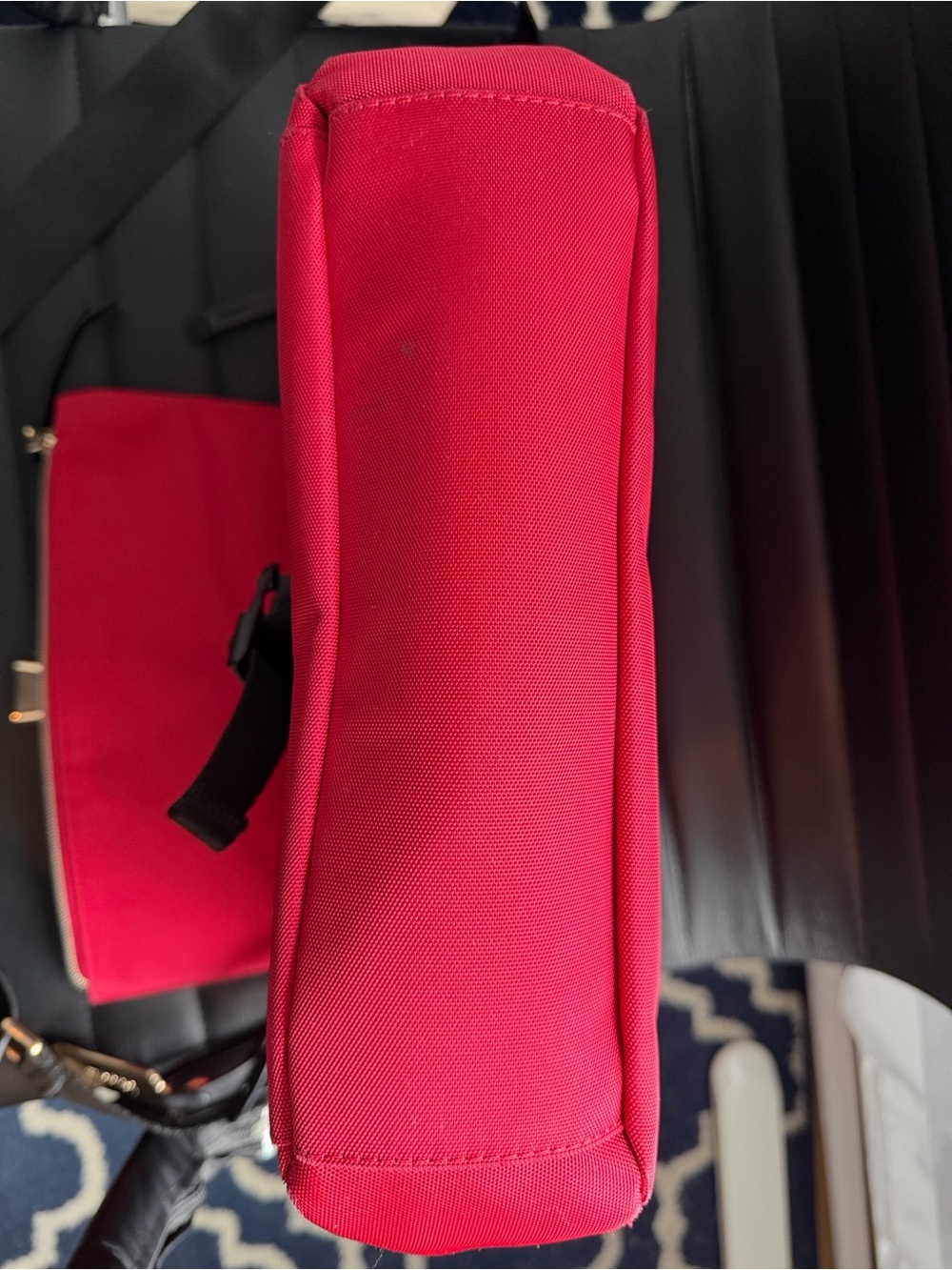 Bugatti Red Crossbody Bag with Black Strap and Gold Buckle - Picture 9 of 9